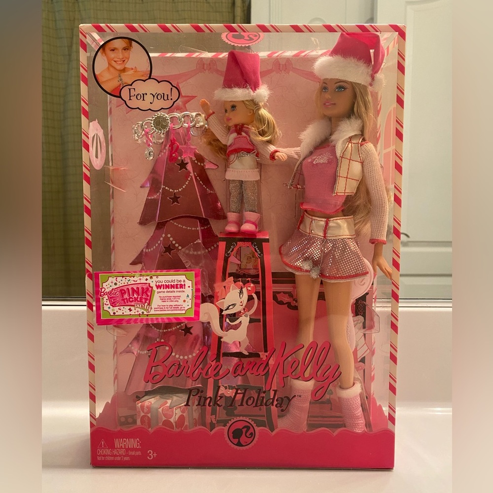 Barbie and Kelly Pink Holiday NEW